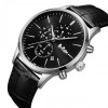 Наручний годинник чоловічий Lee Cooper Leather Black Сріблястий (3434)