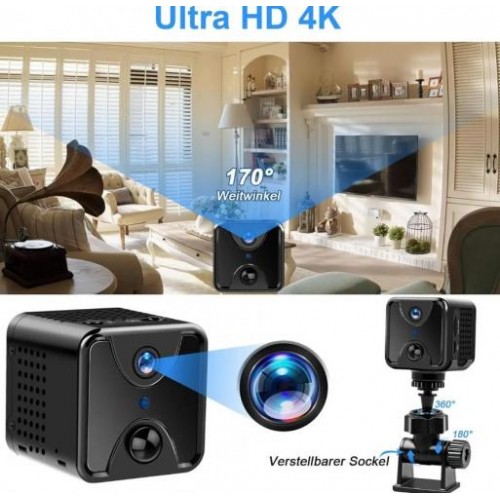 Міні-камера No Brand S6 4G 2.4G Wi-Fi 4K Ultra HD Чорний (2390000027) Міні-камера No Brand S6 4G 2.4G Wi-Fi 4K Ultra HD Чорний (2390000027)