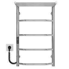 Рушникосушарка електрична Трапеція з полицею П5 400х700 Deffi Хром JD03 (C.TP.70.40.5.E.C.L.1)