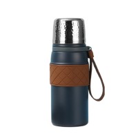 Термос з кришкою фліп топ та ситечком YIWU 700 мл Синій (HP-14-7BL)