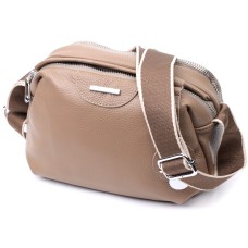 Сумка з натуральної шкіри Vintage 22594 23х14х11,5 см Бежевий