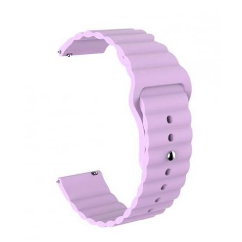 Ремінець BeWatch 20мм силіконовий для годинника універсальний Wave Лавандовий (1010703) Ремінець BeWatch 20мм силіконовий для годинника універсальний Wave Лавандовий (1010703)
