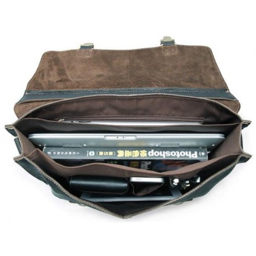 Портфель Vintage 14248 Чорний, Коричневий