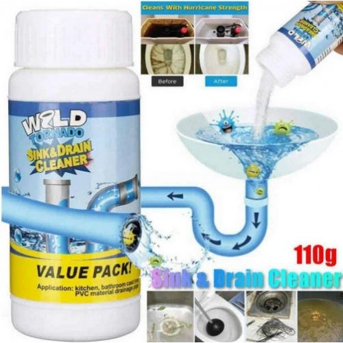 Потужний очисник для миття та зливу WILD Tornado Sink & Drain Cleaner/Чистий засіб для труб та мийок в інтернет супермаркеті PbayMarket!