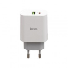 Зарядний пристрій Hoco C80A PD 20W + QC 3.0 Type C to Type C Білий Зарядний пристрій Hoco C80A PD 20W + QC 3.0 Type C to Type C Білий