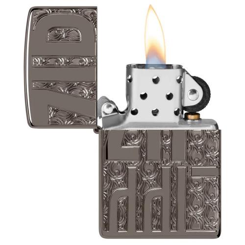 Запальничка бензинова Zippo Logos Design Сірий (46312)