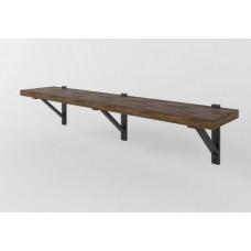 Навісна - настінна полиця у стилі Loft NS-1028 330x900x250 мм Черный