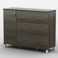 Комод Тиса Мебель АКМ-26 1 Венге 90x45x120 см Комод Тиса Мебель АКМ-26 1 Венге 90x45x120 см