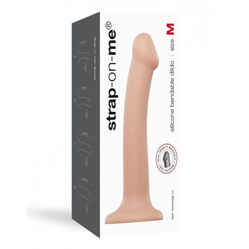 Насадка для страпона Strap-On-Me Dual Density Dildo Flesh M (м'ята упаковка)