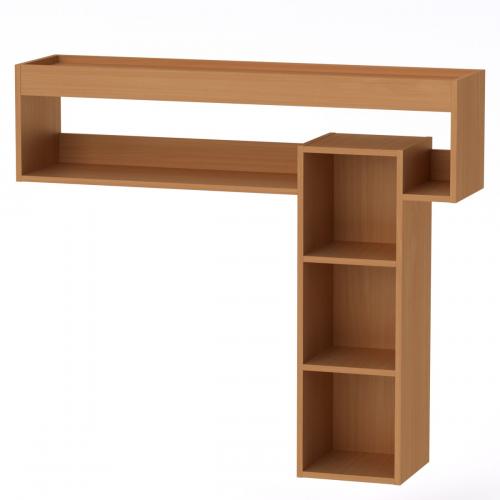 Полиця настінна Компаніт МГ-6 навісна-3 Бук (120х28х105,1 см) Полиця настінна Компаніт МГ-6 навісна-3 Бук (120х28х105,1 см)