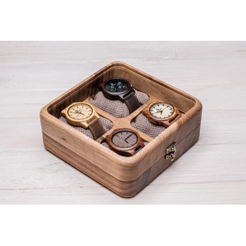 Коробочка для зберігання наручних годинників ecoWalnut 7х18х18 см Коробочка для зберігання наручних годинників ecoWalnut 7х18х18 см