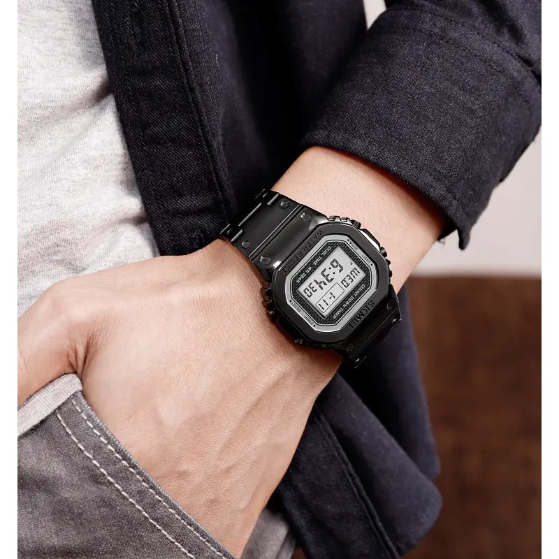 Чоловічий наручний годинник Skmei 1456 Singapore Чорний