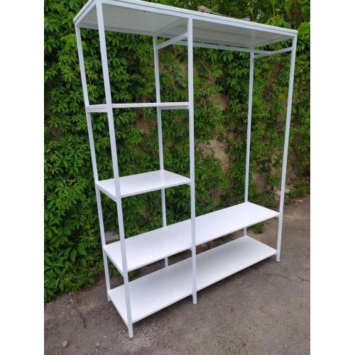 Відкрита шафа для одягу GoodsMetall у стилі Лофт 1800х1400х400мм ВШ66 Відкрита шафа для одягу GoodsMetall у стилі Лофт 1800х1400х400мм ВШ66