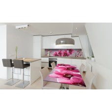 Наклейка вінілова на стіл Zatarga «Великі Рожеві Орхідеї» 600х1200 мм Z180593st