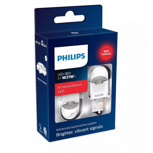 Комплект світлодіодних ламп Philips 11065XURX2 W21W 12/24V Red в інтернет супермаркеті PbayMarket!