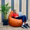 Крісло Мішок Груша Рогожка 150х100 Студія Комфорту Великий оранжевий