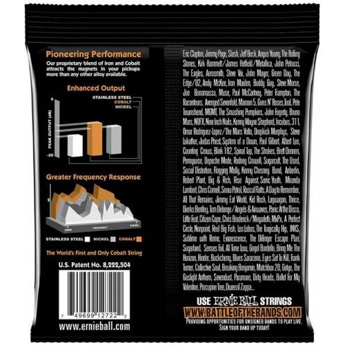 Струни для електрогітари Ernie Ball 2722 Cobalt Slinky Electric Guitar Strings 9/46 Струни для електрогітари Ernie Ball 2722 Cobalt Slinky Electric Guitar Strings 9/46