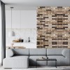 Самоклеюча декоративна 3D панель під катеринославську цеглу 3D Loft коричнева 700x770x3 мм (346-3)