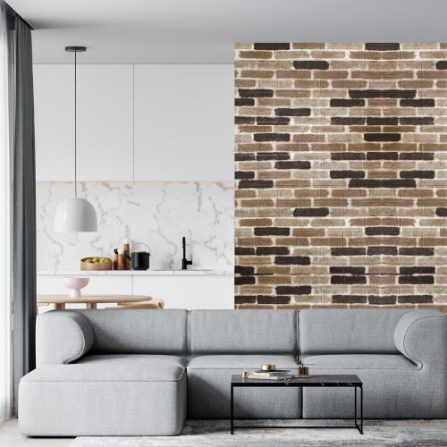 Самоклеюча декоративна 3D панель під катеринославську цеглу 3D Loft коричнева 700x770x3 мм (346-3) Самоклеюча декоративна 3D панель під катеринославську цеглу 3D Loft коричнева 700x770x3 мм (346-3)