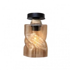 Світильник стельовий MSK Electric Tornado під одну лампу PL 202452 BK Чорно-бронзовий (619339)