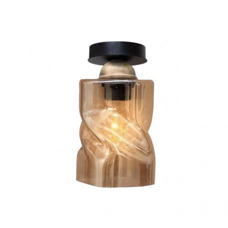 Світильник стельовий MSK Electric Tornado під одну лампу PL 202452 BK Чорно-бронзовий (619339)