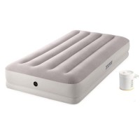 Надувне ліжко Intex 64177, 99 x 191 x 30 см, з електронасосом. Одномісне