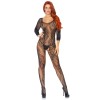 Бодістокінг Leg Avenue Swirl Lace Bodystocking One size Black, ажурна тканина, доступ