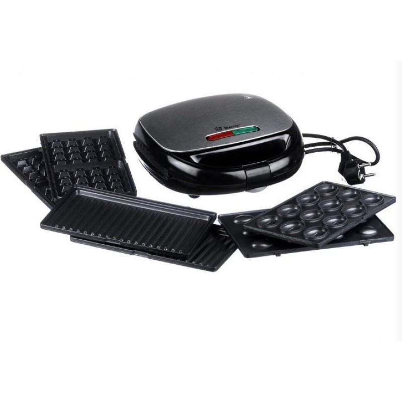 Вафельниця-Бутербродниця зі знімними формами Royals Berg GT-779 1200W Чорний