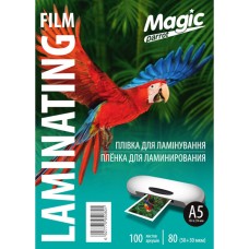 Плівка для ламінування Magic А5 глянець товщина 80 мкм 154х216 мм Прозорий 100 шт