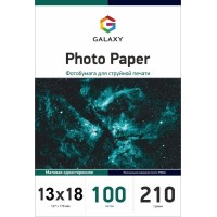 Фотопапір Galaxy 210 г/м2 матовий 13x18 см Білий 100 шт