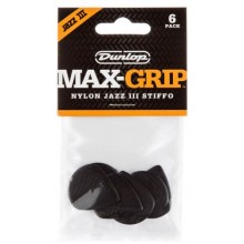Медіатори Dunlop 471P3S Nylon Jazz III Stiffo Max Grip 3S Player's Pack (6 шт.)