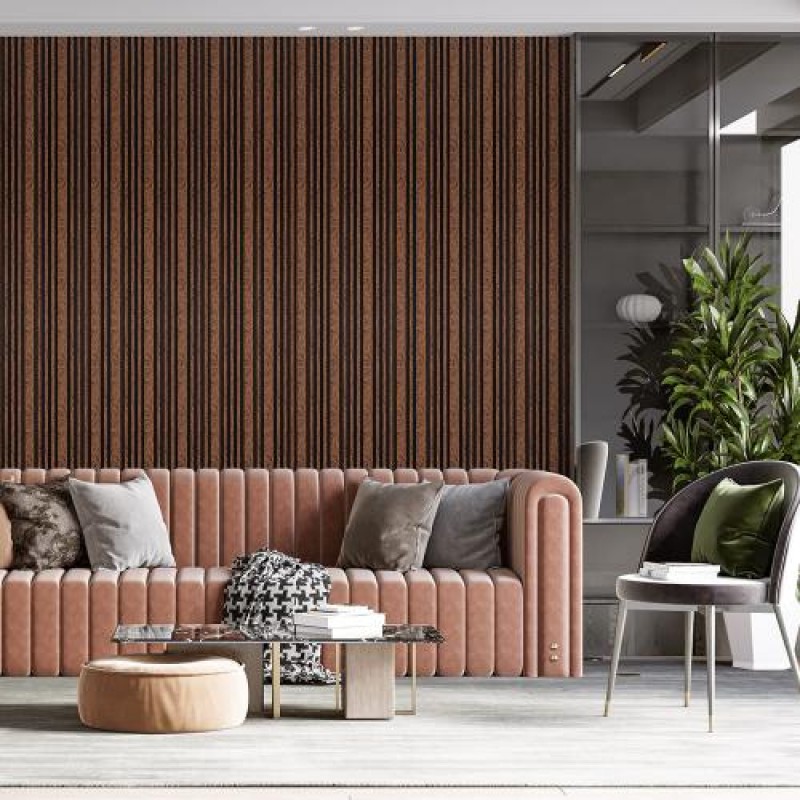 Декоративна стінова рейка Sticker Wall PS 2900x120x11 мм Чорно-коричневий (SW-00002140)