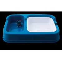 Диспенсер для корму та води GeorPlast 20х13,5х19 см Синьо-білий