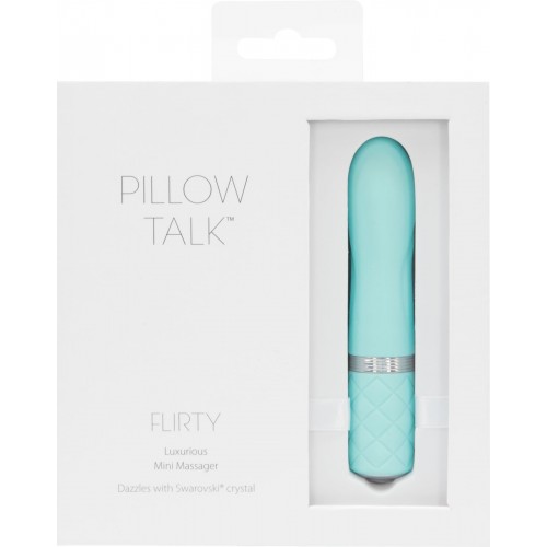 Розкішний вібратор PILLOW TALK - Flirty Teal з кристалом Сваровські, гнучка голівка в інтернет супермаркеті PbayMarket!