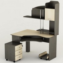 Стіл комп'ютерний Тиса Мебель СК-23 Венге Молочний 1760x900x1205 мм