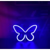 Настінний неоновий світильник нічник Angel Метелик Butterfly синій