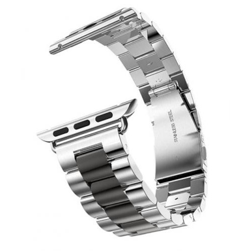 Браслет BeWatch для Apple Watch series 3 4 | 5 | 6 із шириною корпусу 38|40mm Duo класичний сталевий Сріблясто-Чорний (1025411) Браслет BeWatch для Apple Watch series 3 4 | 5 | 6 із шириною корпусу 38|40mm Duo класичний сталевий Сріблясто-Чорний (1025411)