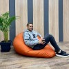 Крісло Мішок Груша Рогожка 150х100 Студія Комфорту Великий оранжевий