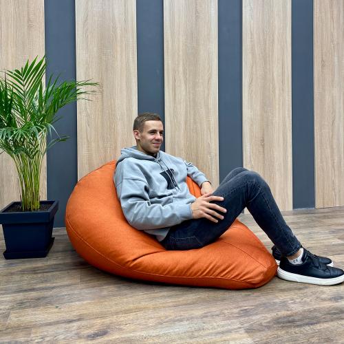 Крісло Мішок Груша Рогожка 150х100 Студія Комфорту Великий оранжевий Крісло Мішок Груша Рогожка 150х100 Студія Комфорту Великий оранжевий