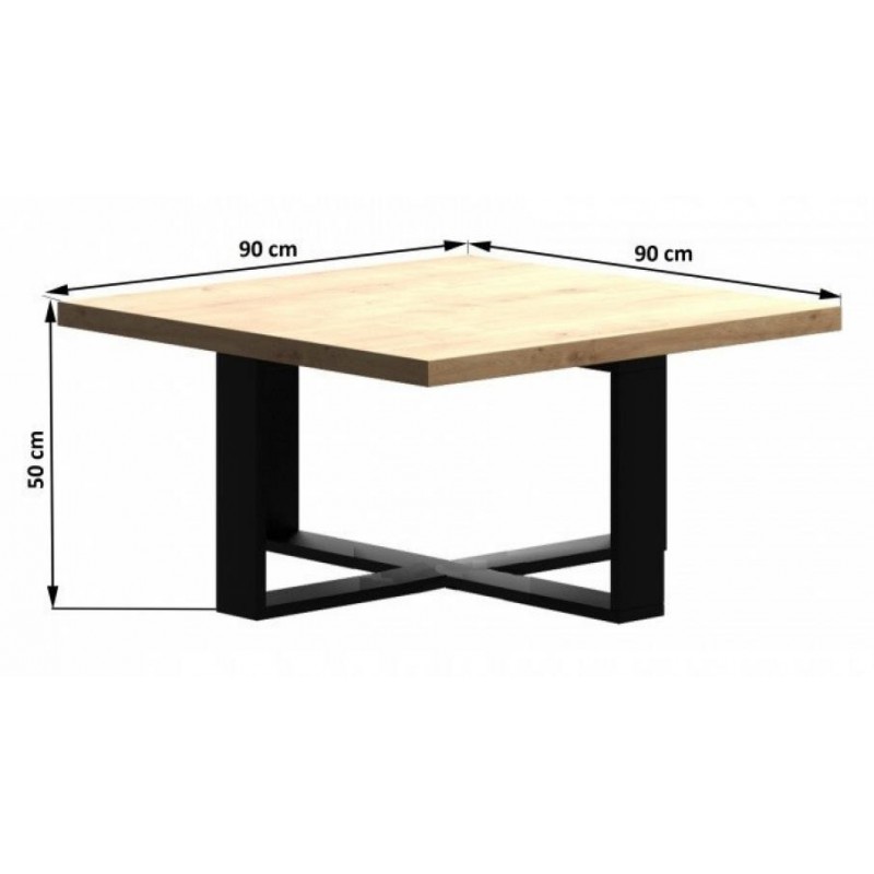 Кавовий журнальний столик у стилі Loft NS-609 530x900x900 мм Белый