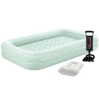 Дитяче надувне ліжко Intex 66810-2, 107 х 168 х 25 см, (71 х 132 х 10 см) з ручним насосом та подушкою. Односпальне