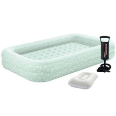 Дитяче надувне ліжко Intex 66810-2, 107 х 168 х 25 см, (71 х 132 х 10 см) з ручним насосом та подушкою. Односпальне