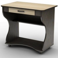 Стіл комп'ютерний Тиса Мебель СУ-1К Венге Молочний 750x500x800 мм Стіл комп'ютерний Тиса Мебель СУ-1К Венге Молочний 750x500x800 мм