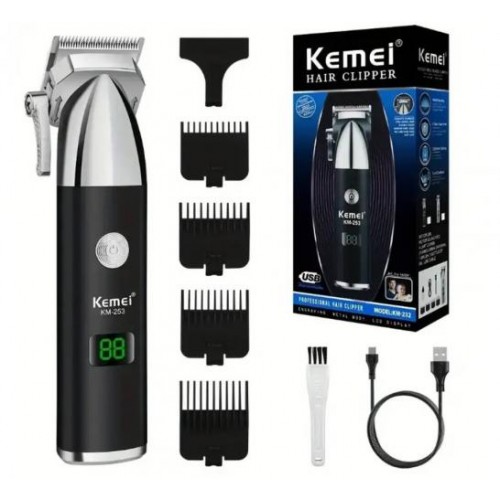 Машинка для стрижки та триммер для бороди Kemei Km-253 3 Вт (2112434074) Машинка для стрижки та триммер для бороди Kemei Km-253 3 Вт (2112434074)