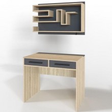 Комп'ютерний стіл Тиса Мебель Тіса Стиль-2 Сонома Графіт 750x600x900 мм