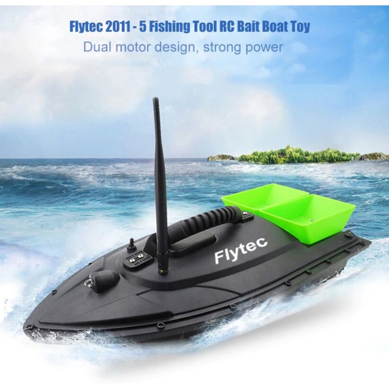 Кораблик для підгодовування риби Flytec HQ2011 на радіоуправлінні, зелена годівниця