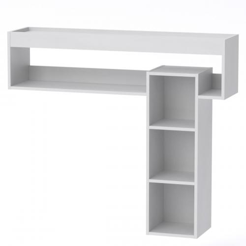 Настінна полиця Компаніт МГ-6 навісна-3 Німфея альба (120х28х105,1 см) Настінна полиця Компаніт МГ-6 навісна-3 Німфея альба (120х28х105,1 см)