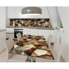 Наклейка 3Д вінілова на стіл Zatarga «Кристальне золото» 600х1200 мм (Z183414st)