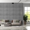Самоклеюча декоративна 3D панель сіра кладка в рулоні 19.6 м 3D Loft 19600x700x5мм