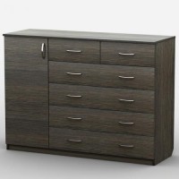 Комод Тиса Мебель АКМ-45 1 Венге 90x45x120 см Комод Тиса Мебель АКМ-45 1 Венге 90x45x120 см